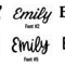Choose the font style for your name